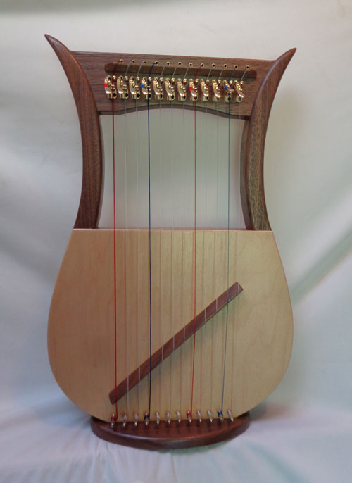 Davidic harp - walnut with levers