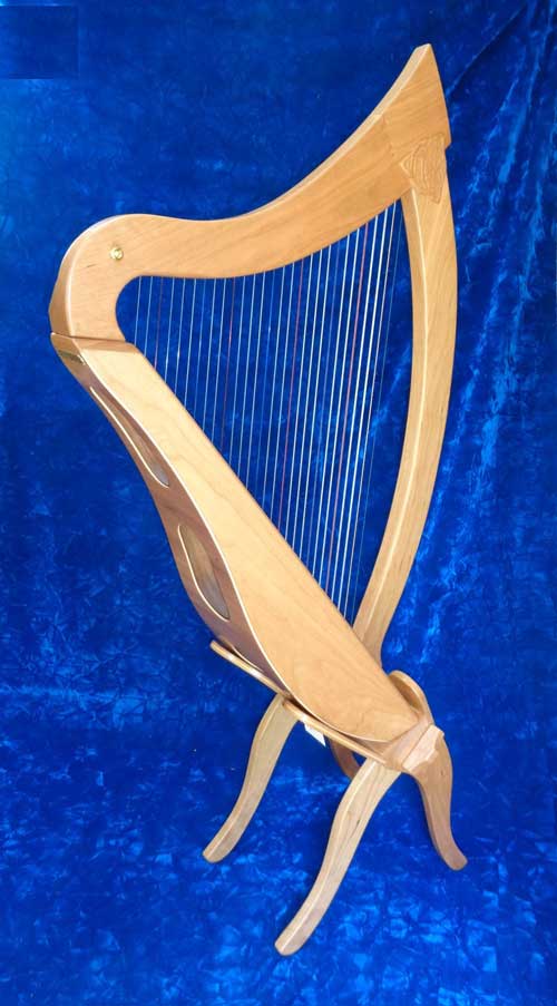 28-String Celtic Bass LAP Harp back