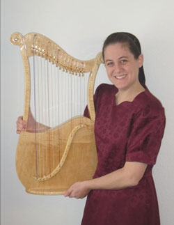 Erin with her Lyre Harp